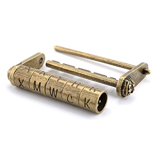 Cadenas de boîte à bijoux en bronze antique, serrure rétro en alliage de zinc