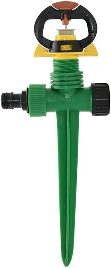 1/2 Inch Rotating Sprinkler Nozzle Holder Water Nozzle G1 / 2" Plastic Spike Watering Sprinkler Garden Lawn for 1/2 Hose 1pcs(E)