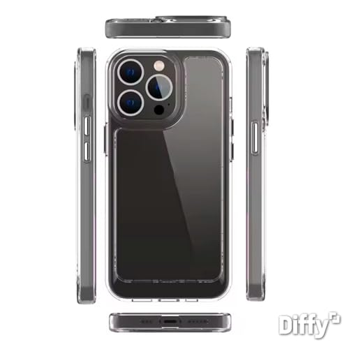 Capa para iPhone 15 Transparente - Design Fino, Botões Metalizados, Bordas Reforçadas e Proteção de
