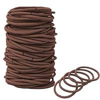 JOYOYO Haargummis Aus Baumwolle, 50 Mm, Schwarz, 100 Stück – Schonend, Dick & Elastisch Für Pferdeschwanz & Co.