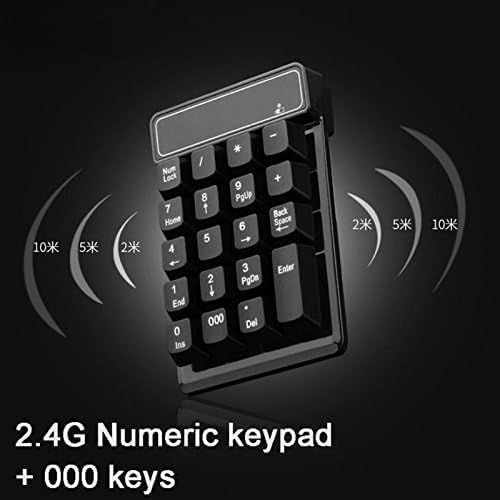 Image of Tobo Wireless Numeric Keypad 2.4G | 19 Keys Portable Number Pad with USB Receiver for Laptop, PC, Desktop | Plug & Play, 10m Range, Splash-Resistant Mini Numpad for Accounting & Data Entry TD-K3