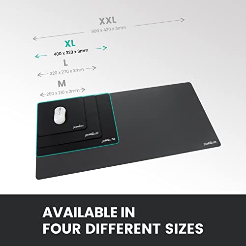 DX-1000XL, Tappetino per mouse gaming con Base Antiscivolo in Gomma, XL: 400x320x3 mm, Nero - Mousepad - Immagine 4