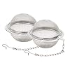 Fu Store 2pcs Stainless Steel Mesh Tea Ball 2.1 Inch Tea Strainers Tea Strainer Filters for Tea