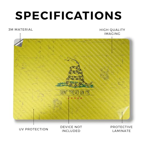 Image of Carbon Fiber Laptop Skin Compatible with Alienware M18 R2 (2024) - Dont Tread - Premium 3M Vinyl Protective Wrap Decal Cover - Easy to Apply | Crafted in The USA by MightySkins