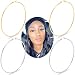 LXBSIYI Huge Gold Hoop Earrings for Women - Plated 10k Gold Stainless Steel Hooped Earrings for Women, 70-100mm Large Gold Hoop Earrings (2 Pairs of 3.54"(90MM) - Gold&Sliver Color)