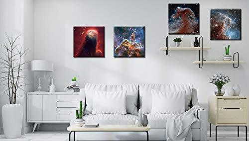 Space Decor For Boys Room Canvas Wall Art Solar System Posters For Bedroom Galaxy Room Decor Outer Space Room Decor Modern Astronomy Constellation Themed Pictures Framed Artwork 12"X12"X4 Painting #TOP1