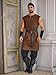 Runcati Mens Pirate Costume Tunic Renaissance Medieval Knight Warrior Sleeveless Lace Up Shirts Viking LARP Halloween Tabard