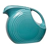 Fiesta® Large Disk Pitcher 67.25 oz – Durable Ceramic, Lead-Free, Dishwasher/Microwave/Oven Safe – Made in USA - Turquoise