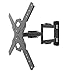 Kanto PS300 Full Motion Flat Panel TV Mount — Fits ¬26” to 60” Monitors — Single Stud Wall Plate — Solid Steel Construction — For Square VESA Patterns 100x100/200x200/300x300/400x400