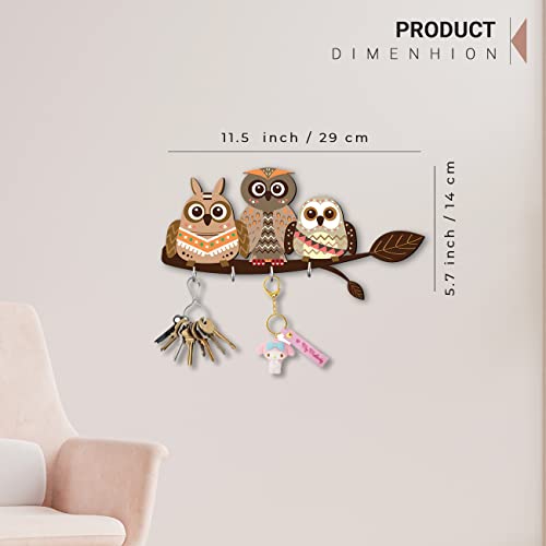Image of kotart Unique Stylish Modern Wooden Key Holder for Home Decor Living Room Office with Stylish Key Organizer | Designer Wall Decor | Wall Art Decorative Items | Wall Decoration (Hanging 1)
