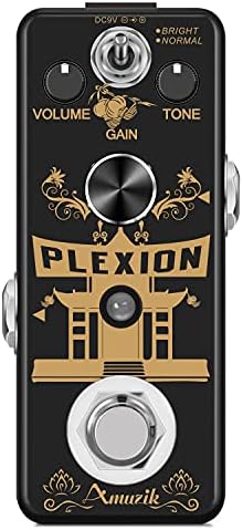 Amuzik Plexion Distortion Pedal for Guitar & Bass with Bright and Normal Mode True Bypass, AK-324