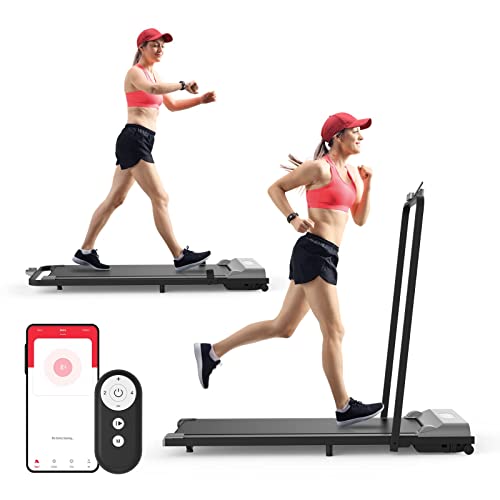 ADVWIN Electric Treadmill, Under Desk Walking Pad Treadmill Home Office Gym Fitness Remote Control