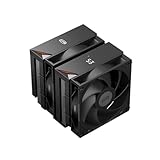 CPS RT620 Pro Digital BK CPU-Kühler mit Digitalanzeige, TDP265W 6 x Heizrohre, 2 x 120 mm FDB-Lüfter, CPU-Luftkühler für AMD AM4/AM5, Intel LGA 115X/1200/1700/1851