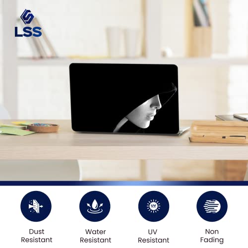Image of LSS 15 15.6 Inches Laptop Notebook Skin Sticker with 2 Wrist Pads - Reusable Cover Protector Vinyl Sticker Cover Decal Fits 13 inch - 16 inch HP Asus Acer Samsung - Hooded Girl Pattern