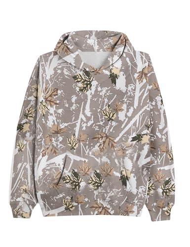 Image of Dsewpaur Camo Hoodie For Women Oversized Long Sleeve Drop Shoulder Fleece Hooded Sweatshirt Pullover With Pocket Outfits