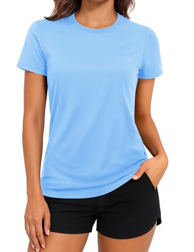 TACVASEN Short Sleeve Shirts for Women Athletic Workout Tops UV