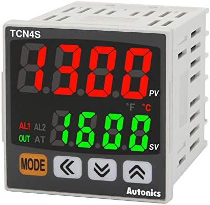 TCN4S-24R Temp Control, 1/16 DIN, Dual display 4 Digit, PID Control, Relay & SSR Output, 2 Alarm Output, 100-240 VAC