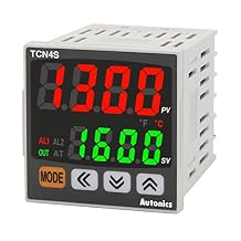 TCN4S-24R 1/16 DIN, 100-240 VAC, 2 Alarm Output, Dual Display 4 Digit, PID Control, Relay & SSR Output, Temp Control