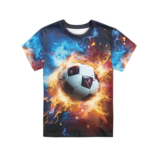 Image of JEOCODY Boys Girls Graphic Tees Funny 3D Printed Short Sleeve T-Shirts 3-16T