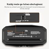 Bonsaii Niszczarka do dokumentów, 6 arkuszy do cięcia w paski S125-B
