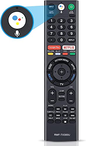 RMF-TX300U Voice Remote Replace for Sony Smart Bravia Remote, Sony Bluetooth Voice Mic Remote and Sony Smart Bravia Android TVs, Sony 4K UHD Crystal HDR OLED Ultra HDTV, XBR KDL Series TV,149331811