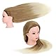 Frisierkopf Echthaar, TopDirect 75cm/29.5 Zoll 100% Synthetisches Haar Trainingsköpfe für Friseure, Übungskopf Friseur Puppe Mannequin Kopf mit Tischhalter + DIY Haare Frisuren Set