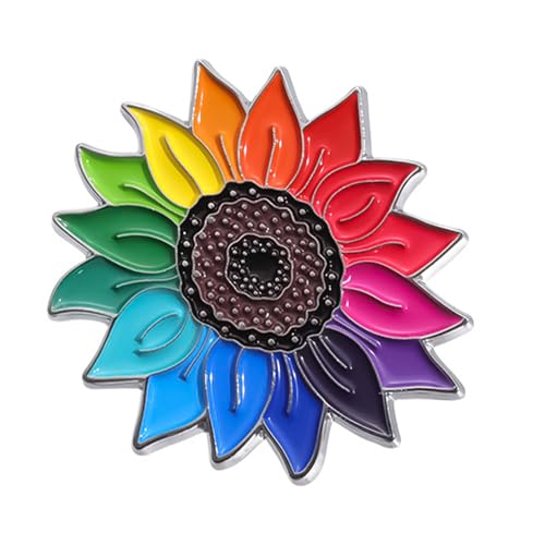 Épingle de broche tournesol arc-en-ciel pour exprimer votre joie de vivre