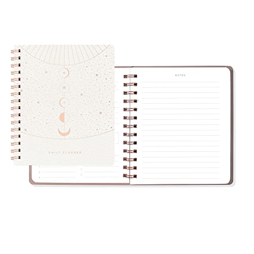 Fringe Studio Non-Dated Daily Planner, Faux Leather Cover, Moon Phase Dust", 160 Pages, 6" X 7.25" (877006) #TOP3