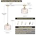 Shenmoyl Pendant Light 2 Pack with Clear Striped Glass Lmapshade, Brass Vintage Pendant Light Adjustable Hanging Light for Kitchen Island Dining Room Hallway