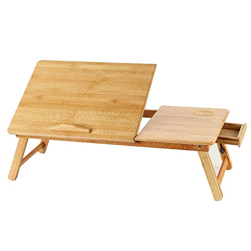 Table pliante de bureau d'ordinateur portable et lit en bambou simple - 2