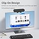 INGA USB-Lautsprecher für Computer-Monitor und Laptop, Clip-On Desktop-Soundbar, USB/C-PC-Lautsprecher, geeignet für Desktop, Laptop und Mac (Schwarz).