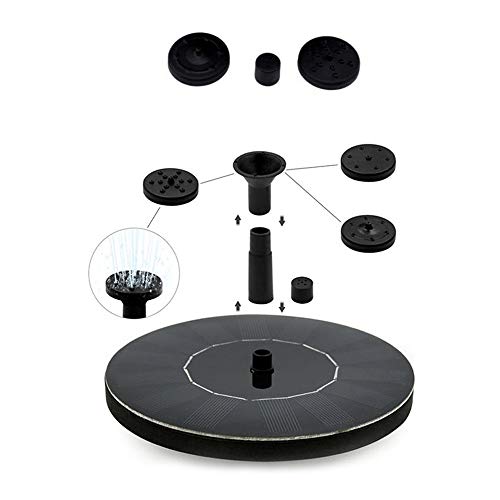 2020 New Water Floating Solar Powered Fountain Pump With Different Spray Heads Brushless Bird Bath Fountain Pump Kit Garden Supplies