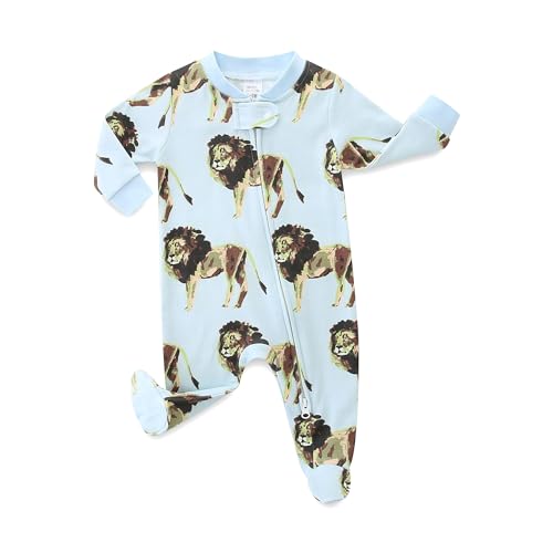 Image of Bibimom Neutral Baby Clothes Boy Girl Footed Cotton Long Sleeve Double Zipper Onesie