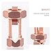 GLEAVI 10Pcs Grounding Copper Split Bolt Connector Strength Split Bolt for Satellite Antenna Electrical Wire Splice Clamp Tool Kit