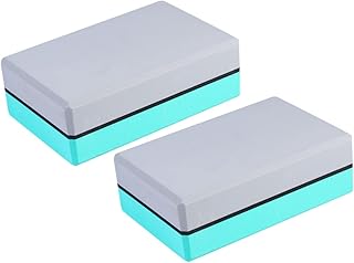 CLISPEED Yoga Brick 2pcs Cork Yoga Block Building Bricks Dance Blocks for Stretching Workout Blocks Yoga Block Brick Foam Block Yoga Blocks Yoga Props Equipment Sky-blue Anti-stress