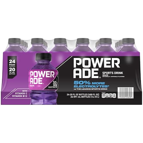 Image of POWERADE Sports Drink Grape, 20 Ounce, Can (Pack of 24)