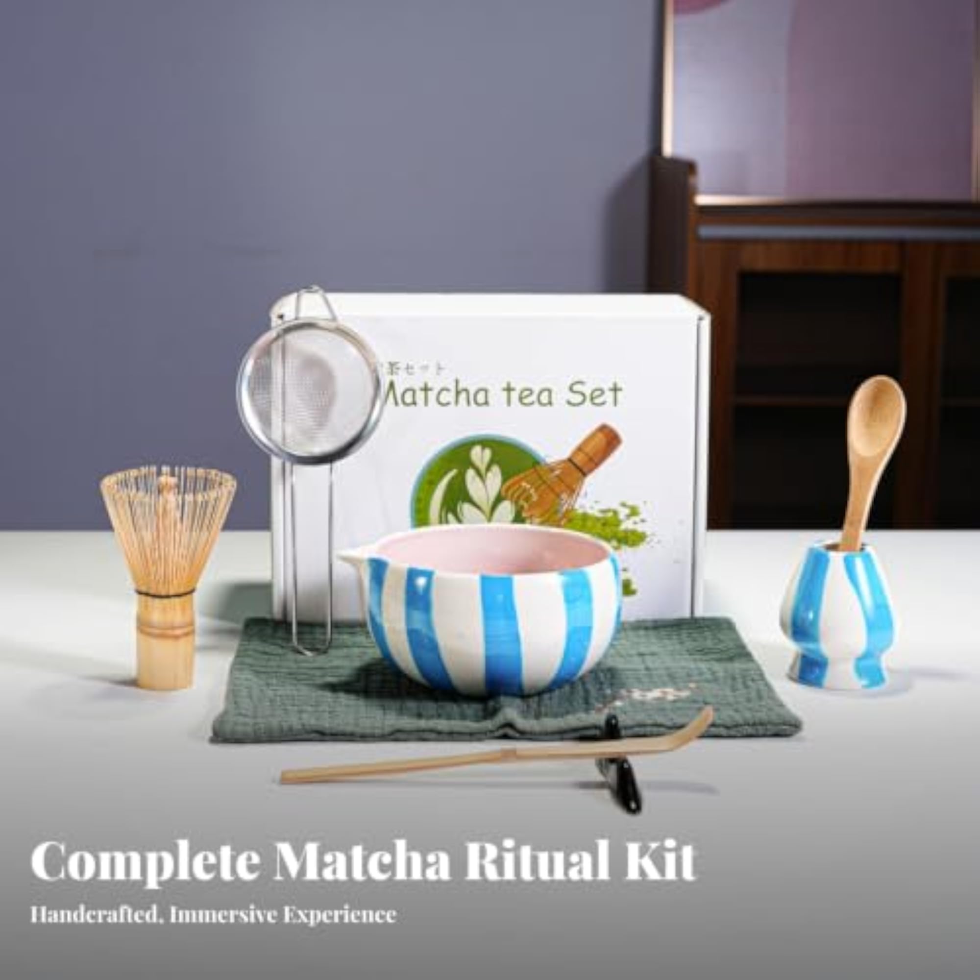 8 Pieces Hand-Painted Matcha Ceremony Set