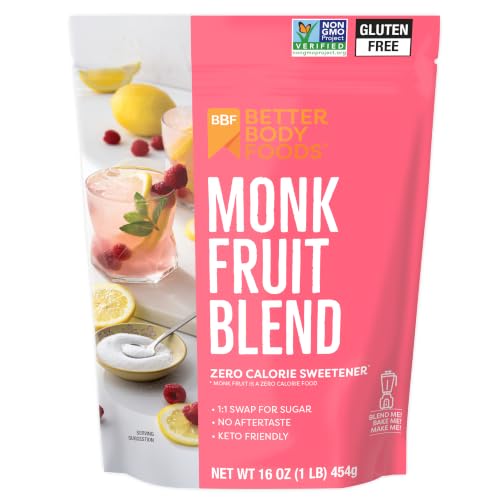 Betterbody Foods Monk Fruit Allulose Blend 1 Lb, Zero Cal, Sweetener Blend