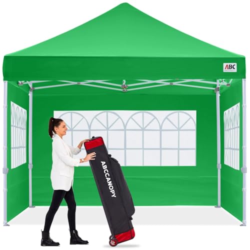 Image of ABCCANOPY Pop up Canopy Tent with Elegant Church Window 10X10,Kelly Green