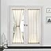 1 panele przodu Drzwi Kurtyna dla Prywatność Pościel teksturowana Leczenie okien Półprzezroczysty Żaluzje dla Przesuwane szklane drzwi W52 x L72 Inche (Color : Beige, Rozmiar : 52Wx72L Inch)