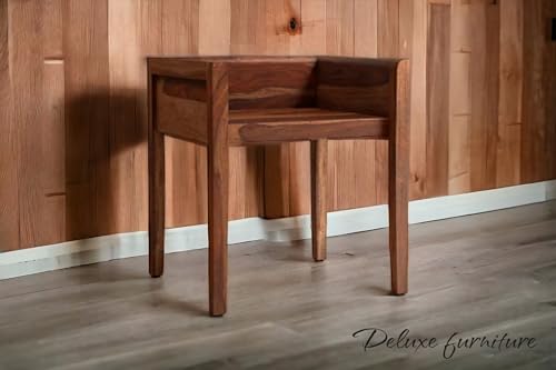 Image of Solid Sheesham Wood Arm Chair | Office & Living Room Arm Chair | Solid Wood Furniture