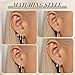 Angelady Gold Hoop Opal Earrings Set for Women, Gold Plated Hypoallergenic Hoop Stud Earring for Women, Dainty Stackable Opal Huggie Dangle Earrings for Her Trendy 2025 Jewelry Gifts