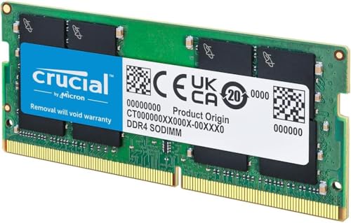 Crucial RAM CT16G4SFRA32A 16GB DDR4 3200MHz CL22 (2933MHz oder 2666MHz) Laptop Arbeitsspeicher Crucial RAM CT16G4SFRA32A 16GB DDR4 3200MHz CL22 (2933MHz oder 2666MHz) Laptop Arbeitsspeicher