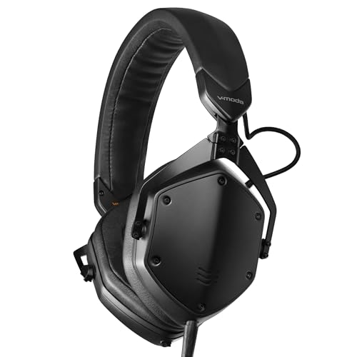 V-Moda M-200 Cuffie da Studio Professionali | Costruzione Leggera in Metallo | Archetto Regolabile per il Monitoraggio con un Solo Orecchio | Certificate per l'Audio Hi-Res | Matte Black
