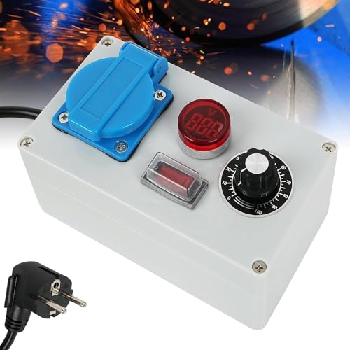 Regulador De Voltaje, Regulador De Voltaje Eléctrico Regulador De Potencia 230V 2000W Regulador De Voltaje Motor Controlador De Velocidad Del Ventilador Atenuador,Regulador de Velocidad