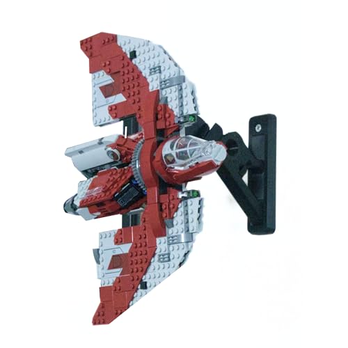 Wall Mounting Bracket for Lego Star Wars Ahsoka Tano’s T-6 Jedi Shuttle (75362) – Secure & Angled Display Bracket, Easy Installation