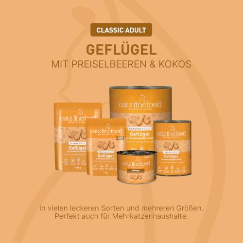 catz finefood Classic Geflügel Katzenfutter nass, 6 x 400g Dose