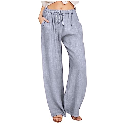 Pantalones para mujer, holgados, informales, informales, con bolsillos, pantalones cargo para mujer, pantalones de jogging, pantalones de deporte, pantalones de yoga sueltos con cordón con cordón,