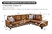SIENWIEY Sectional Couch for Living Room Furniture Sets, Leather Sofa L Shape Sectional Faux Leather Sofa Living Room Sofa with Chaise 2 Piece Using for Living Room(Ginger,Facing Right Chaise)