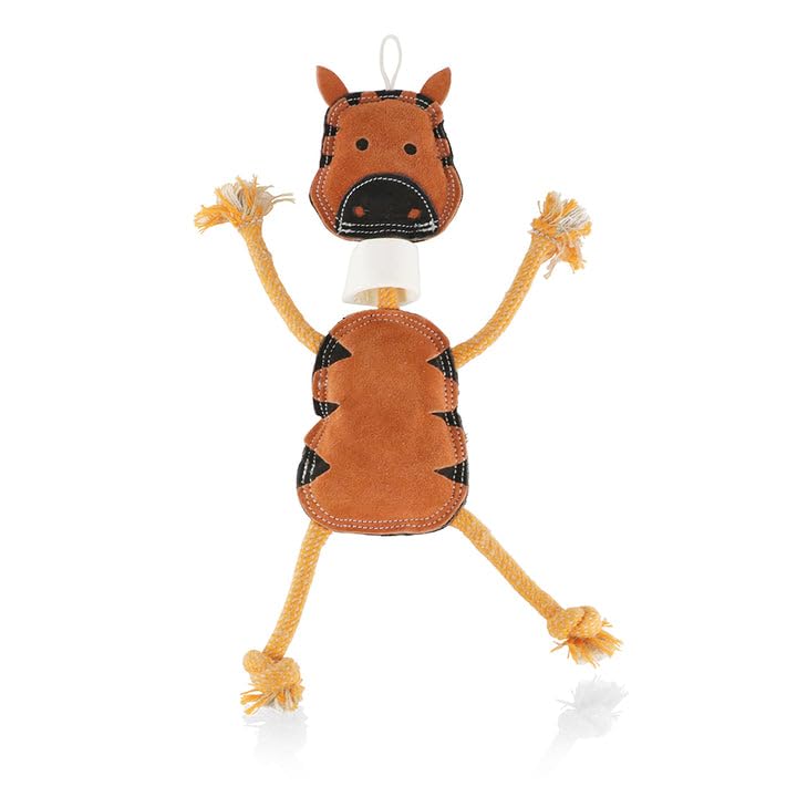 PAWPOURRI Rope & Suede Toy for Adult Dogs Puppies, Cats
